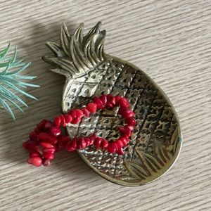 Vintage brass pineapple dish